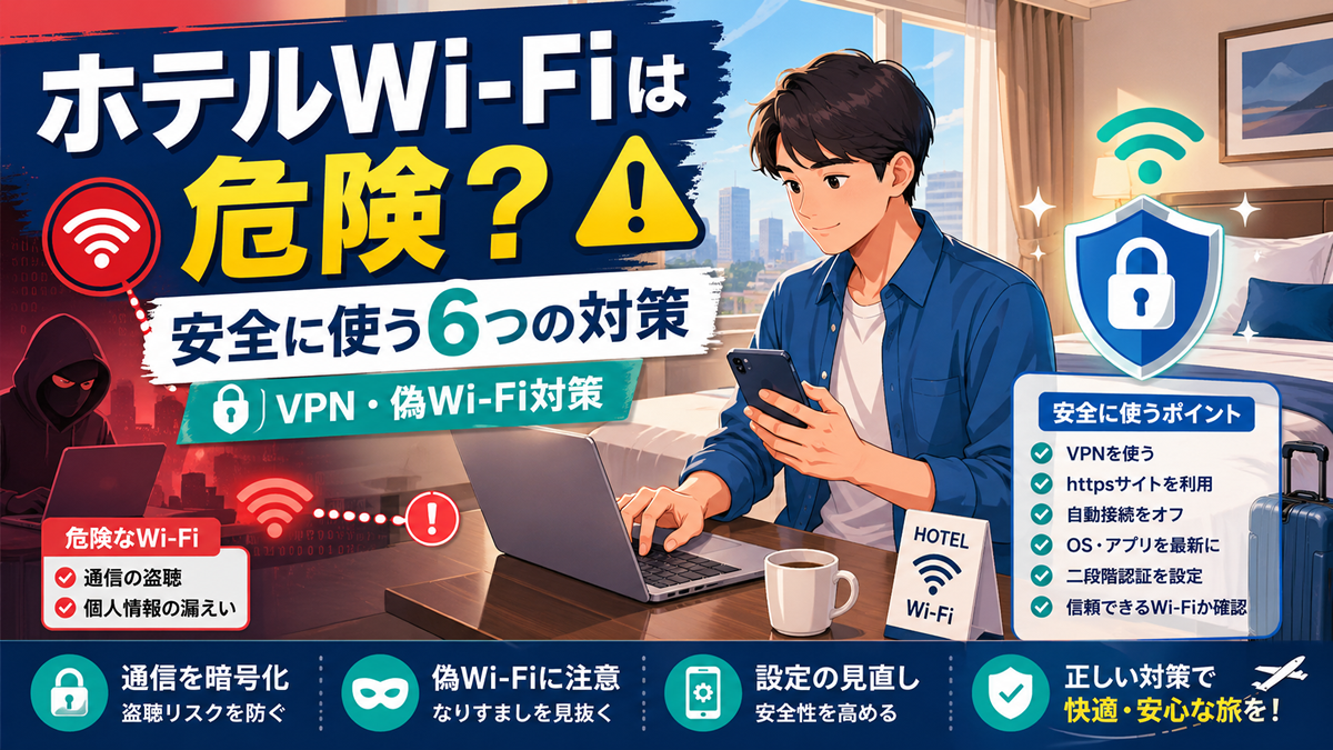 ホテルWi-Fiのセキュリティリスクと安全対策