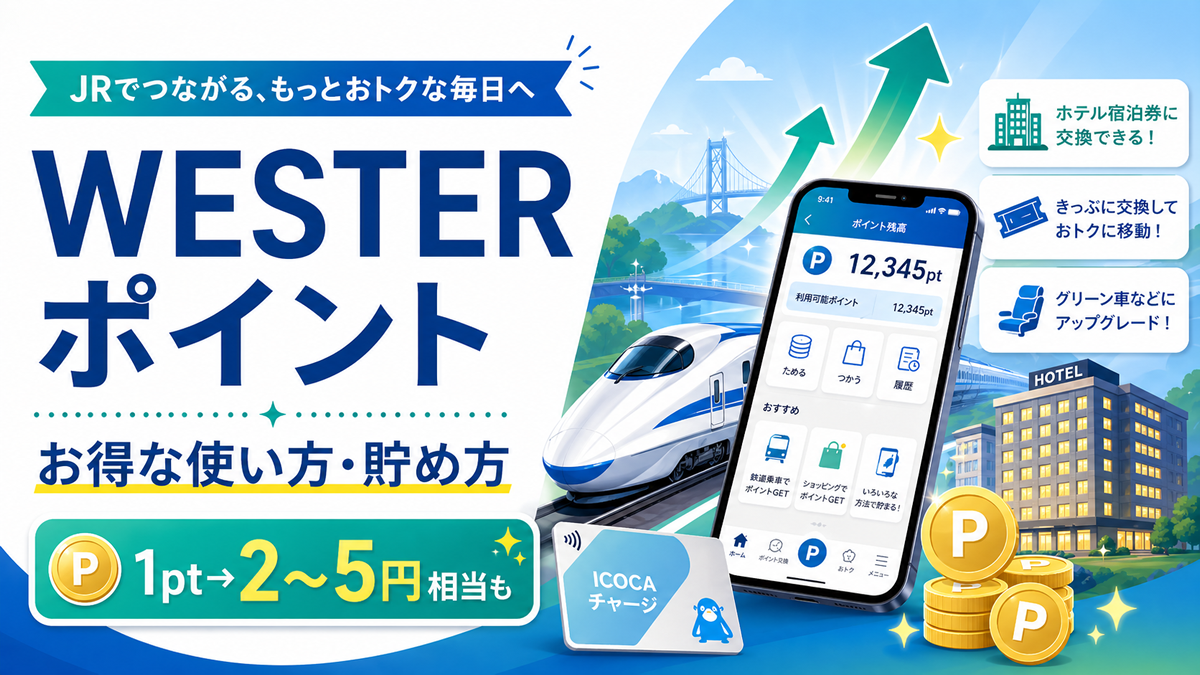 WESTERポイントの使い道とホテル宿泊活用