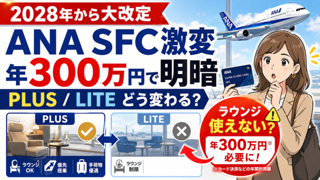 【2028年】SFC制度変更の全貌と「SFC PLUS」年間300万達成ルート！これからのSFC修行はするべき？