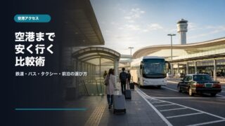 空港アクセスを安くする方法と鉄道バス定額タクシー前泊の比較