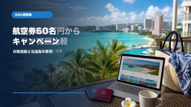 ANA日本発国際線航空券60名キャンペーンの対象路線と注意点