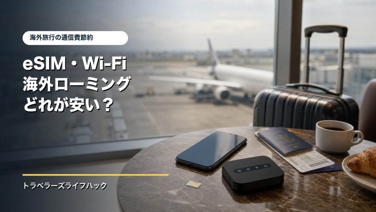 海外旅行のeSIM 海外ローミング レンタルWi-Fi比較