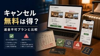 ホテル予約のキャンセル無料と返金不可プランの選び方