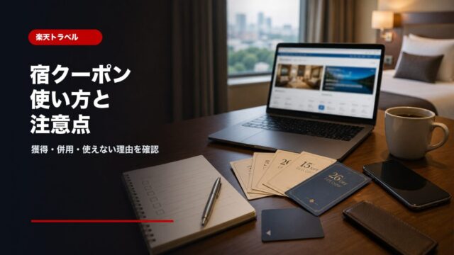 楽天トラベル宿クーポンの使い方と併用条件使えない理由