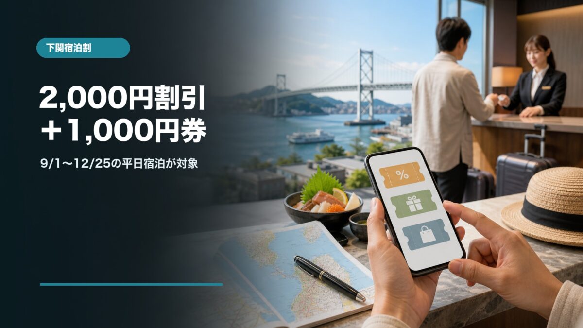 しものせき宿泊応援キャンペーン2026の割引内容と予約前の注意点