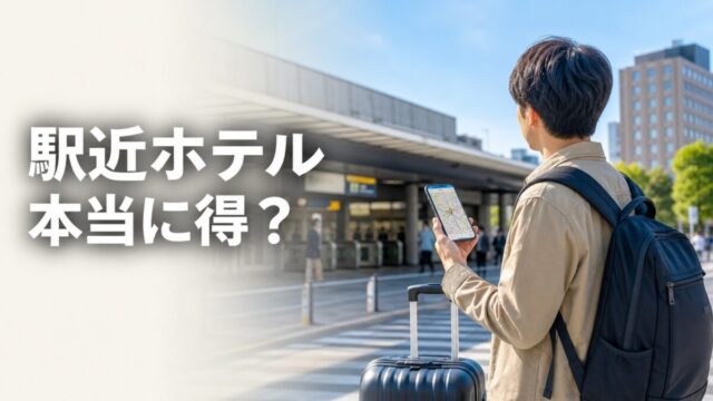 駅近ホテルと郊外ホテルの総額比較