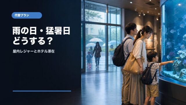 夏休み旅行の雨の日と猛暑日の代替プラン
