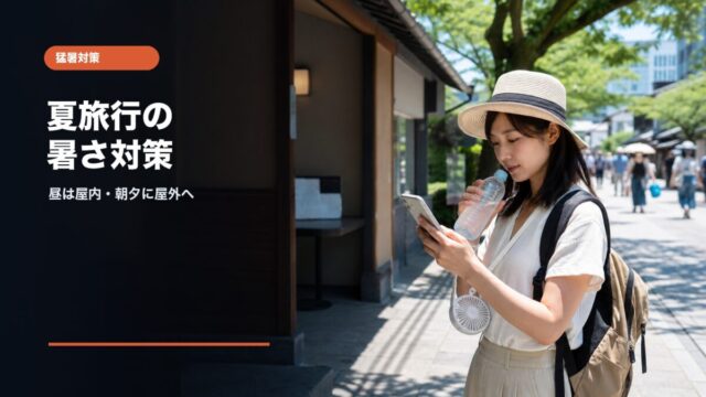 夏休み旅行の暑さ対策と観光時間の組み方