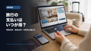 旅行の支払いはいつが得か事前決済現地決済カードキャンペーン為替手数料の比較