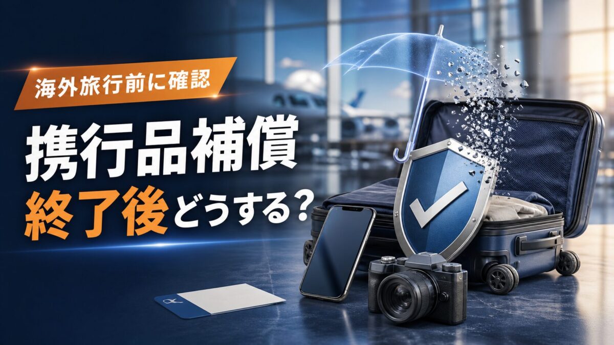 アメックス携行品損害補償終了後の海外旅行保険対策