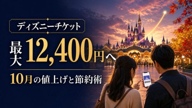 ディズニーチケットが最大12,400円になる10月の値上げと節約術