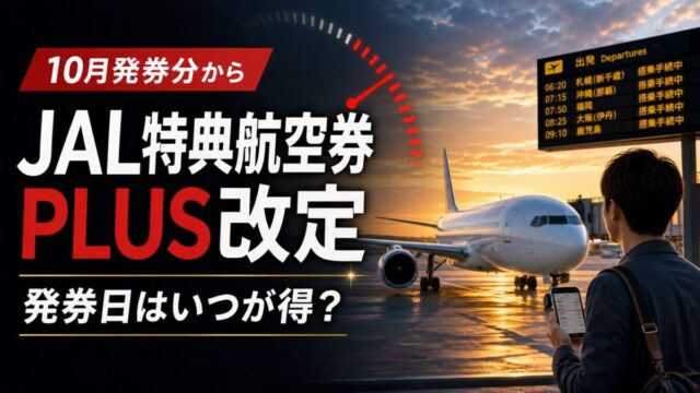 JAL国内線特典航空券PLUS改定と発券日の判断