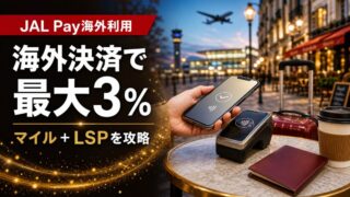 JAL Pay海外利用最大3％とLSPの貯め方
