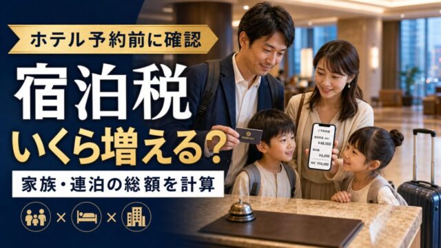 宿泊税を家族人数と連泊数で計算する方法