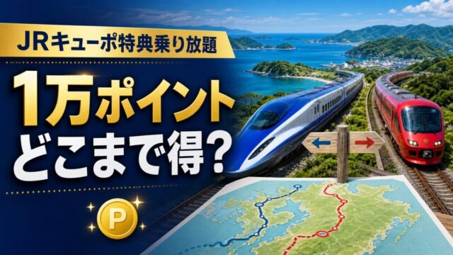 JRキューポ特典乗り放題きっぷ1万ポイントの損益分岐