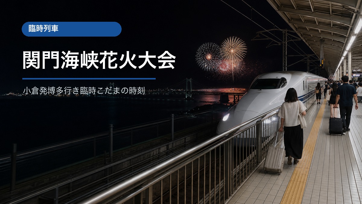 関門海峡花火大会に合わせた山陽新幹線臨時列車の時刻