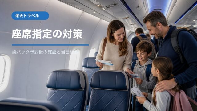 楽天トラベルで飛行機の席がバラバラになった時の対策