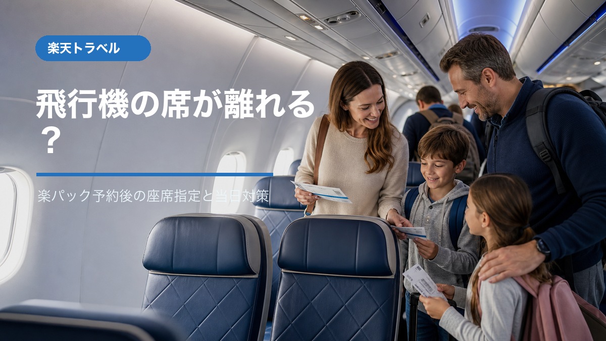 楽天トラベルで飛行機の席がバラバラになった時の対策