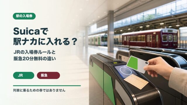 駅の入場券とSuicaでの駅構内入場ルール JR東日本と阪急電鉄の違い