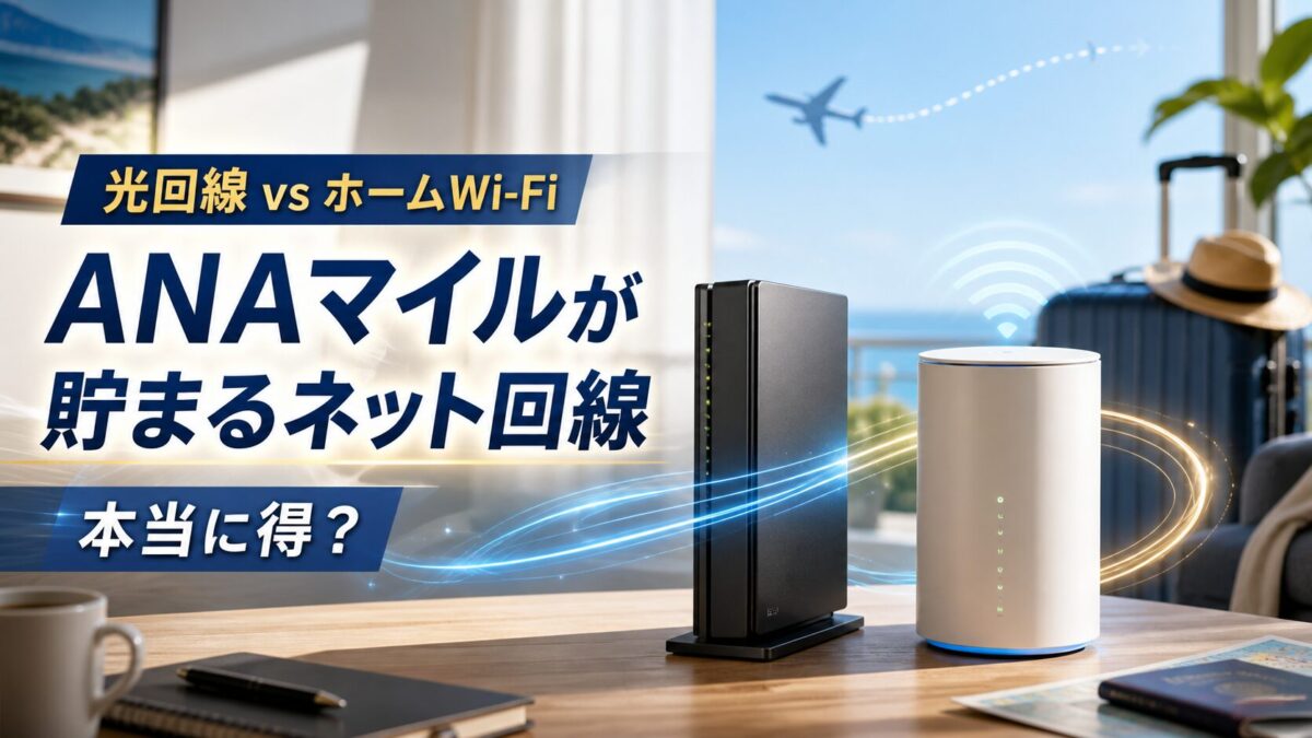 ANA光とANAホームWi-Fiのマイルと料金を比較