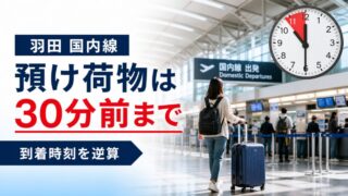 羽田国内線の預け荷物は出発30分前まで