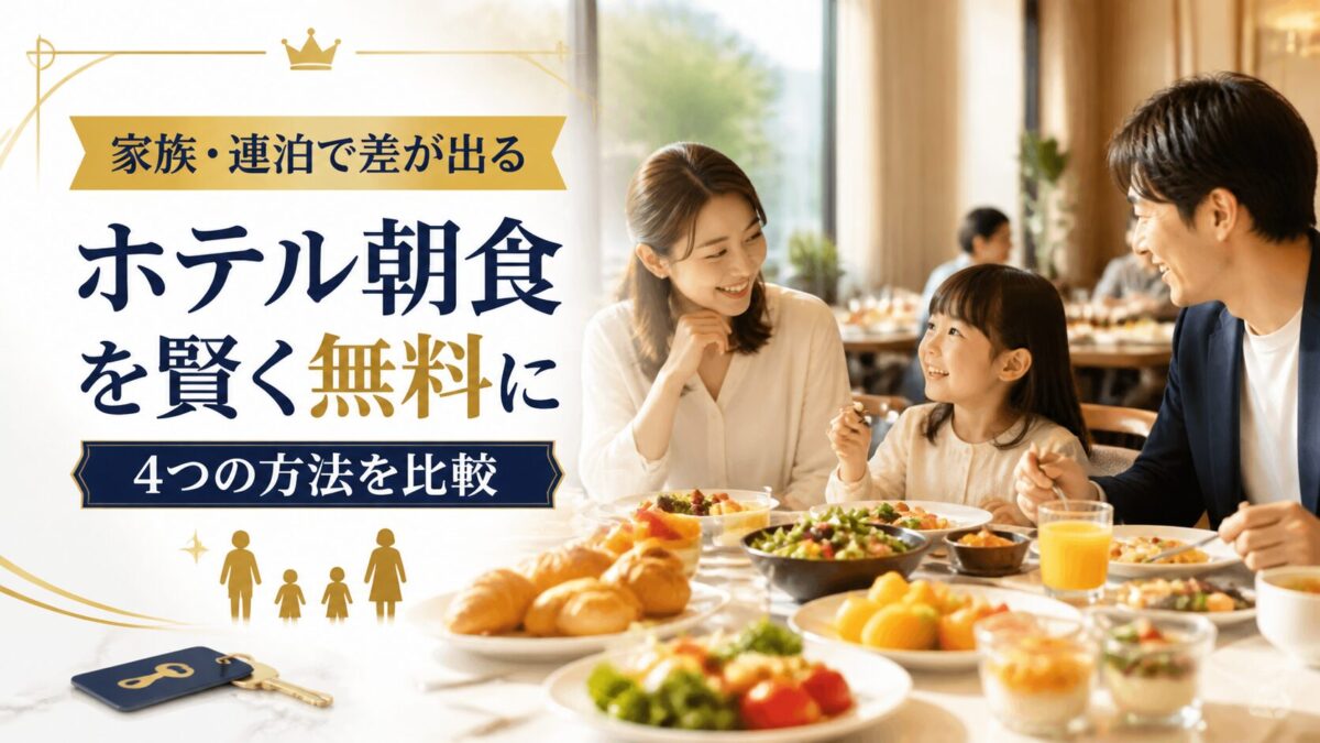 ホテル朝食を無料・実質無料にする4つの方法