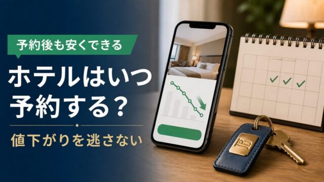 ホテルはいつ予約するか、予約後の値下がりを逃さない方法