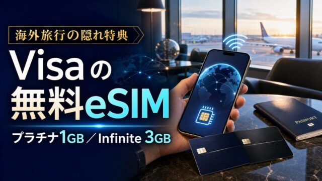 VisaプラチナとVisa Infiniteの海外用無料eSIM特典