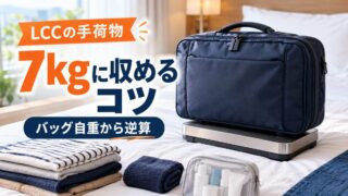 バッグ自重から逆算して7kg以内に収めるパッキングのアイキャッチ