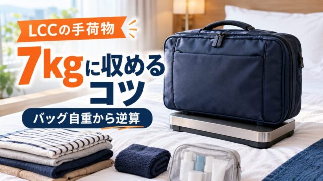 バッグ自重から逆算して7kg以内に収めるパッキングのアイキャッチ