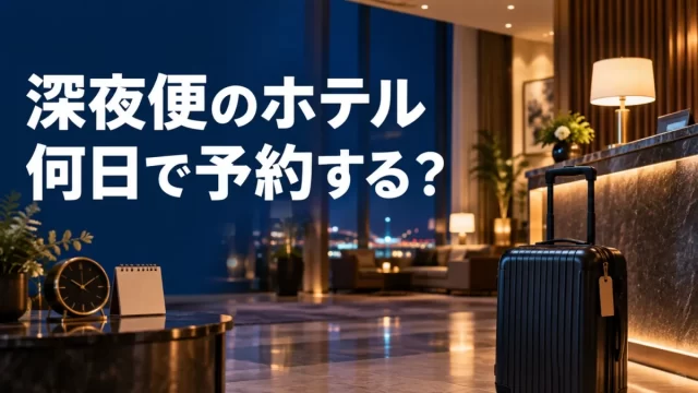 深夜便のホテルは何日で予約？0時過ぎ・早朝到着・深夜出発の考え方