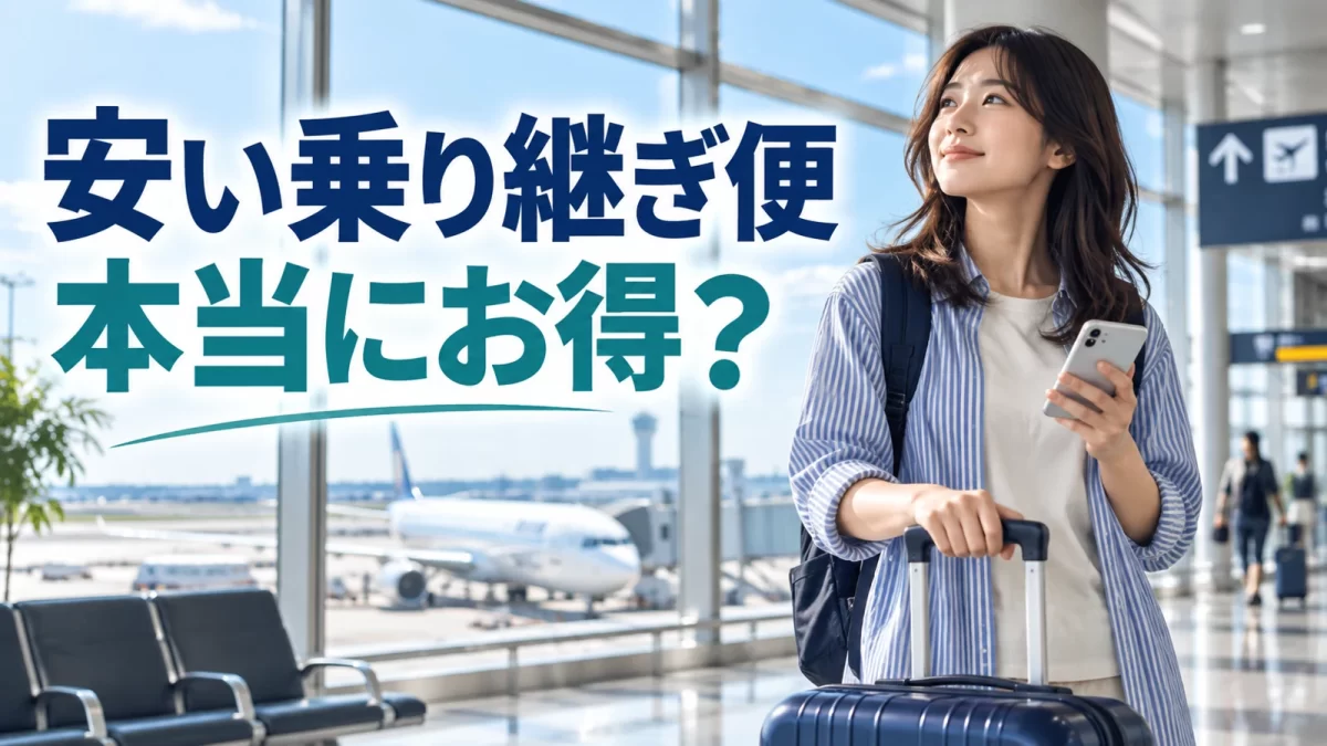 別切り航空券は本当に安い?セルフトランスファーの総額・荷物・乗継対策
