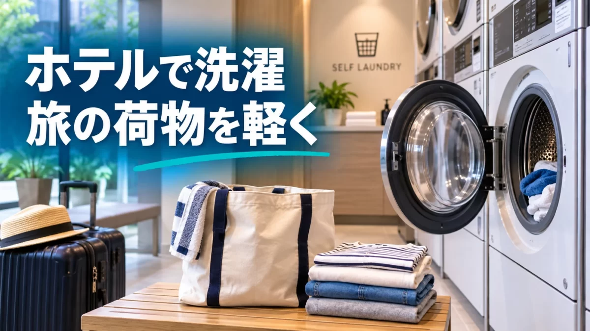 ホテルのコインランドリー活用術|洗濯・乾燥の段取りで旅行の荷物を減らす