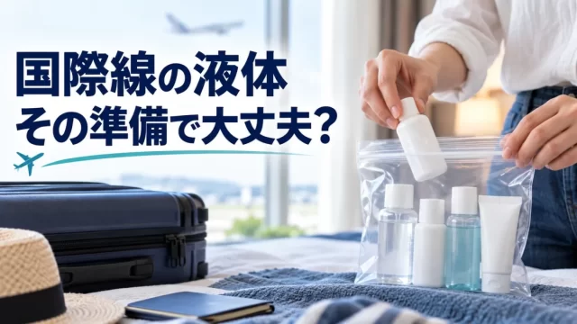 国際線の液体100mlルール｜化粧品・お土産・乗り継ぎで失敗しない準備