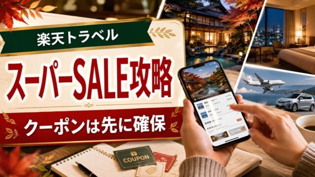 楽天トラベル スーパーSALEはクーポンを先に確保して攻略