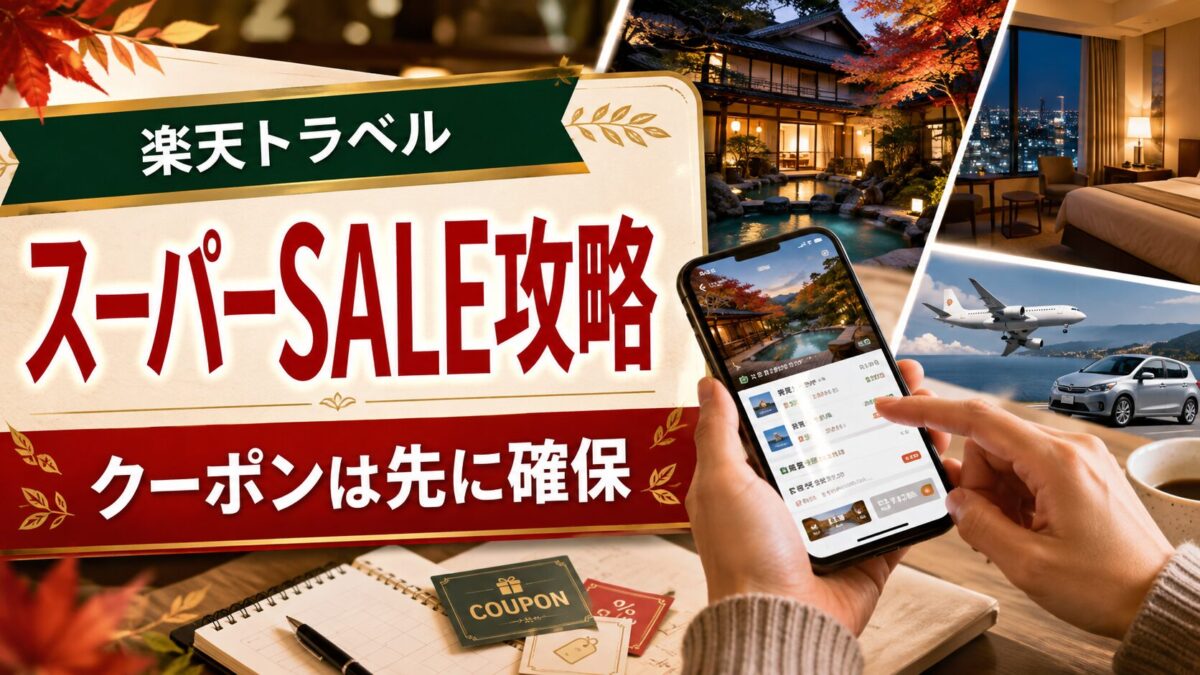 楽天トラベル スーパーSALEはクーポンを先に確保して攻略