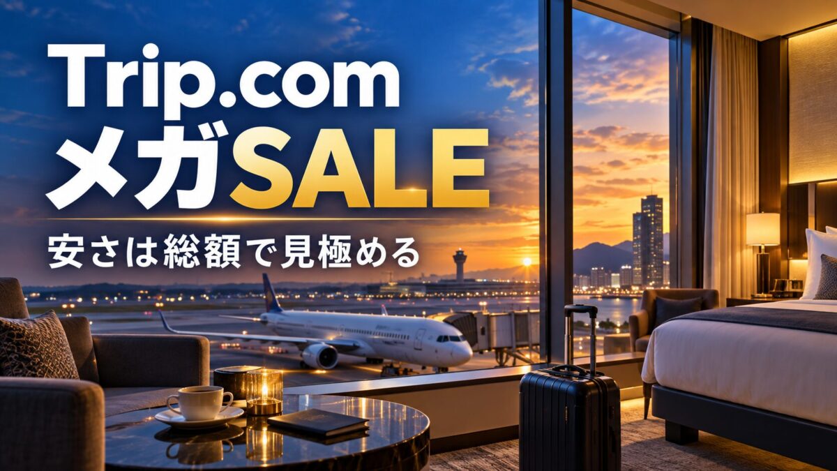 Trip.comメガSALE攻略|販売時間・アプリ限定・総額比較のコツ