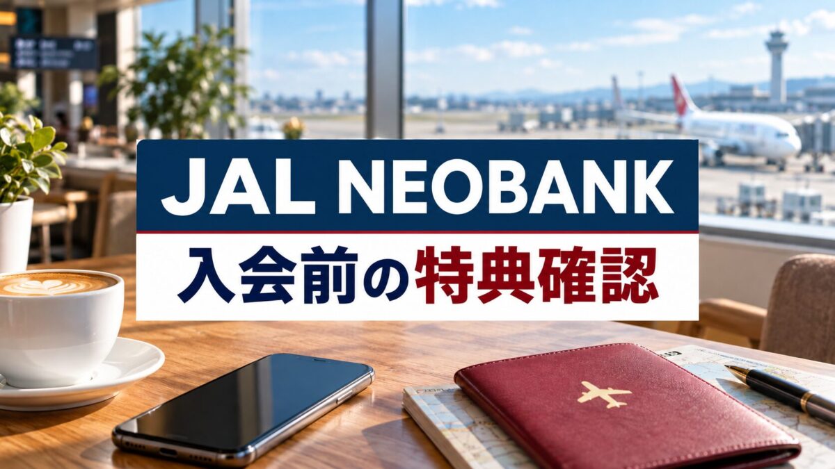 JAL NEOBANKの入会前に通常特典と会員向け案内を確認