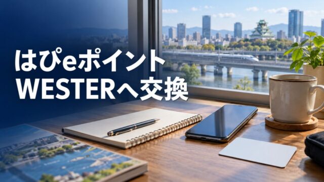 はぴeポイントをWESTERポイントに交換する（イメージ）
