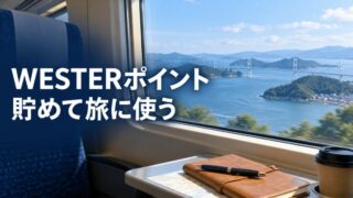 WESTERポイントを貯めて旅に使う（イメージ）